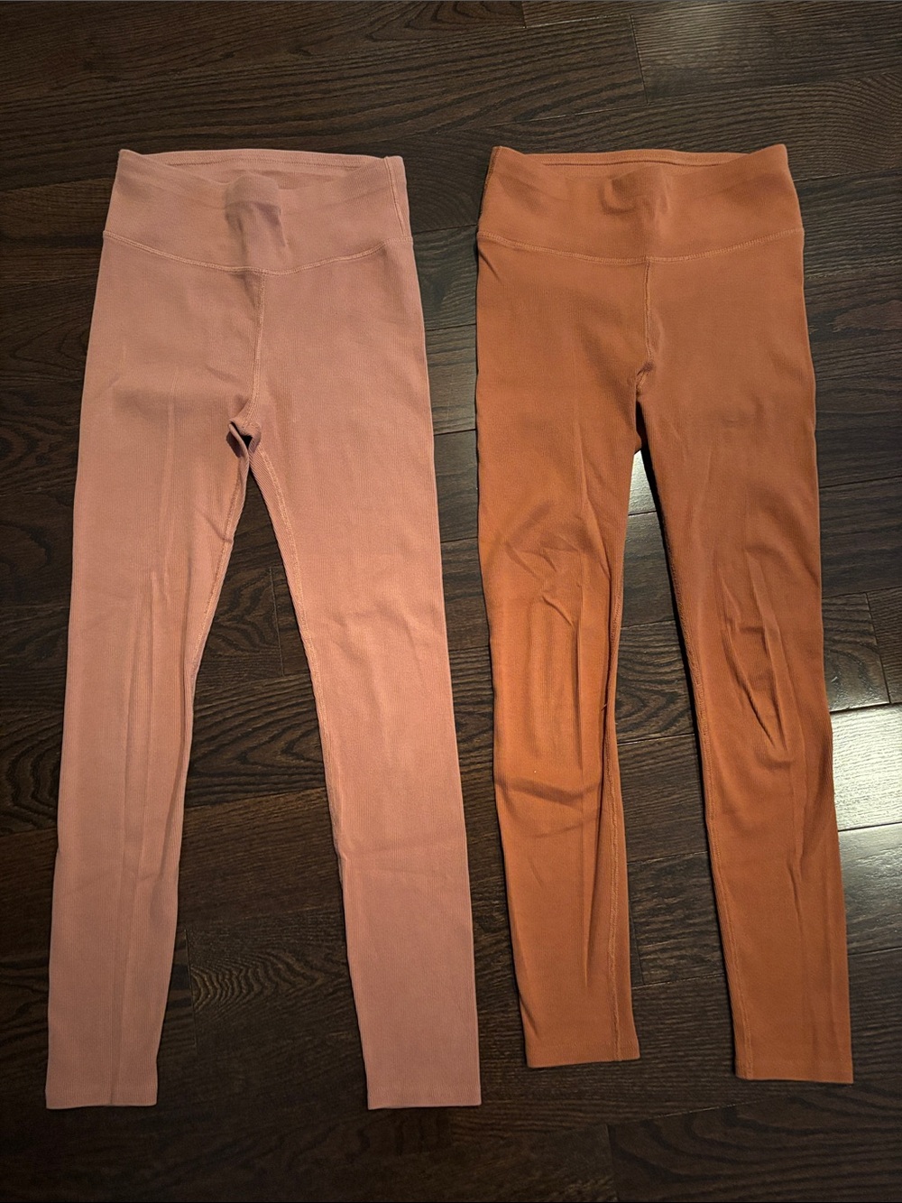PACT organic cotton High-Waist Leggings - Pink and amber